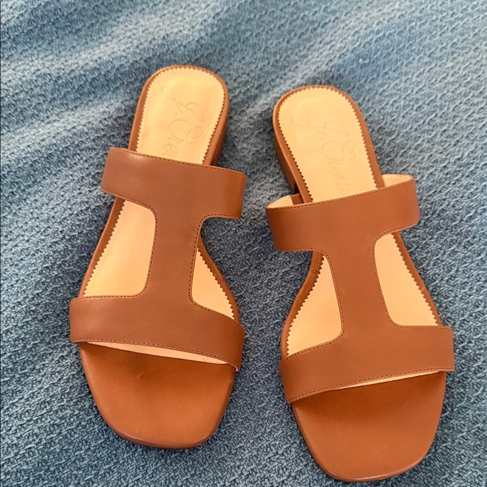 J. Crew Brown Leather Sandals